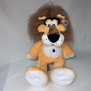 NWT Lion Plush Stuffed Animal Soft Fuzzy Hair Jungle King Child Kids Toy Doll